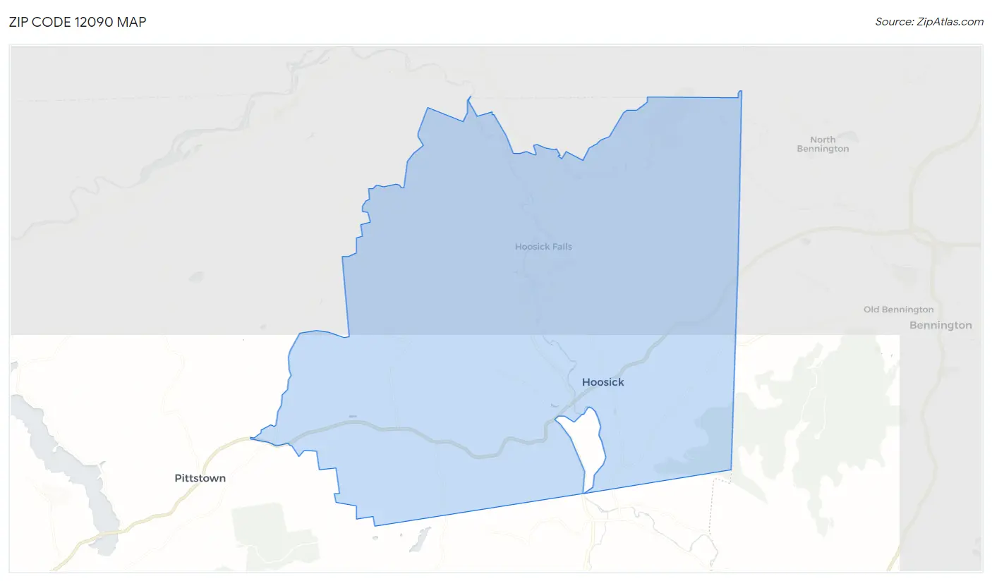 Zip Code 12090 Map