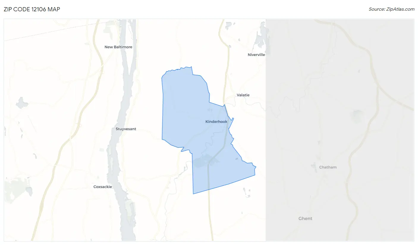 Zip Code 12106 Map