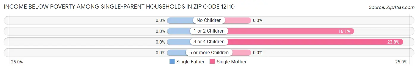 Income Below Poverty Among Single-Parent Households in Zip Code 12110