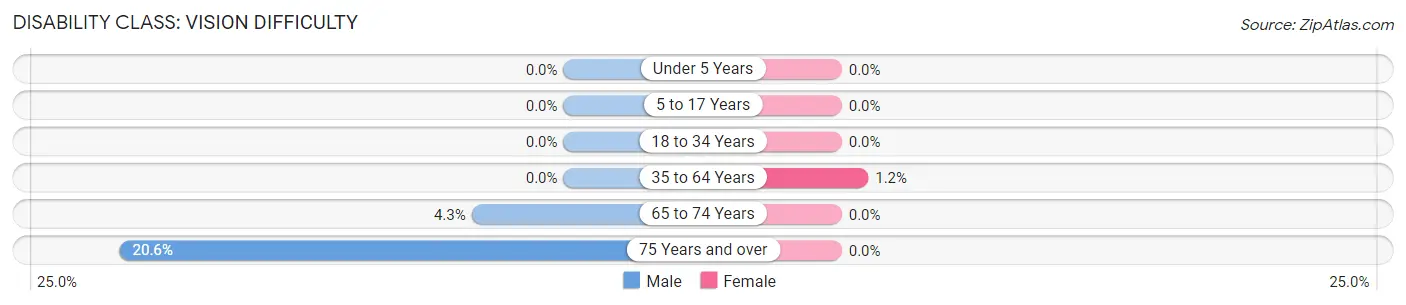 Disability in Zip Code 12116: <span>Vision Difficulty</span>