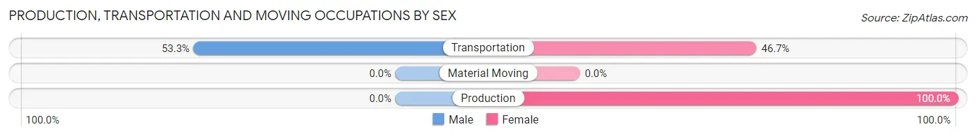 Production, Transportation and Moving Occupations by Sex in Zip Code 12120