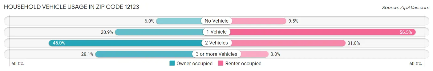 Household Vehicle Usage in Zip Code 12123