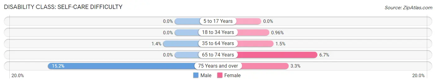 Disability in Zip Code 12123: <span>Self-Care Difficulty</span>