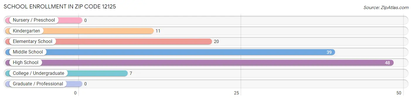 School Enrollment in Zip Code 12125