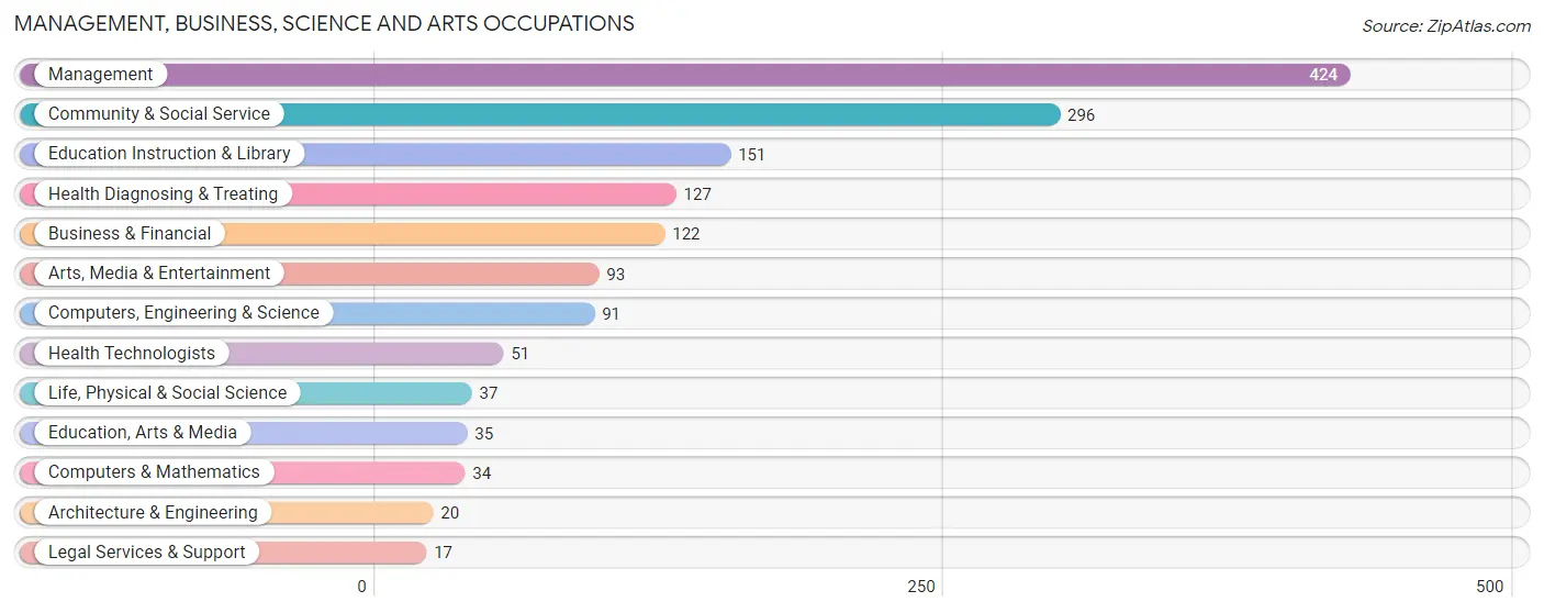 Management, Business, Science and Arts Occupations in Zip Code 12143