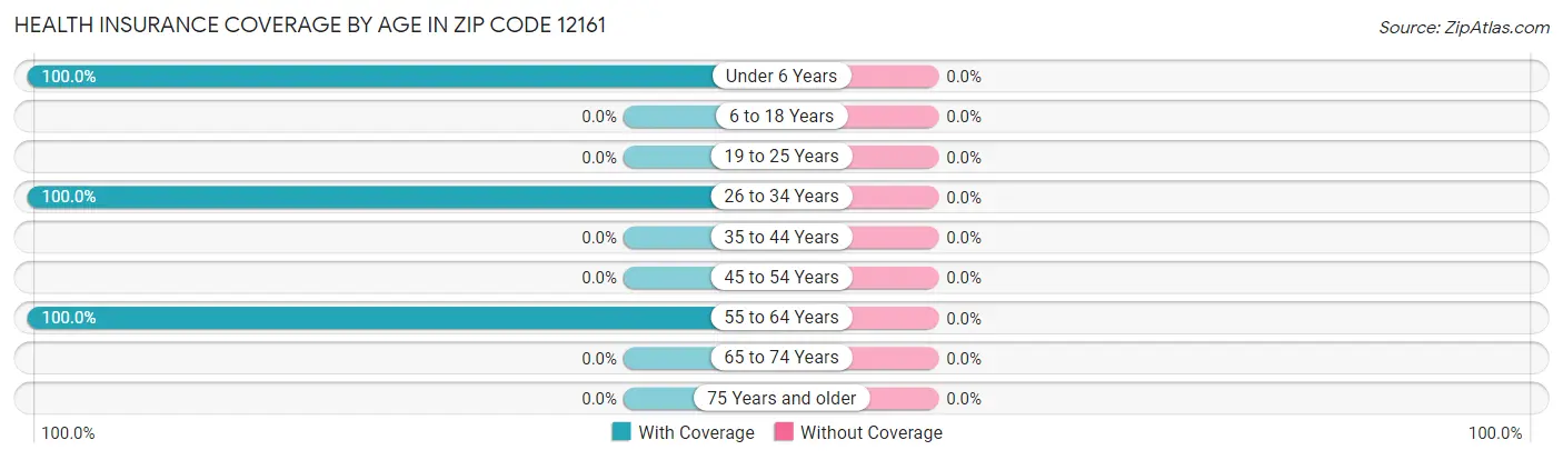 Health Insurance Coverage by Age in Zip Code 12161