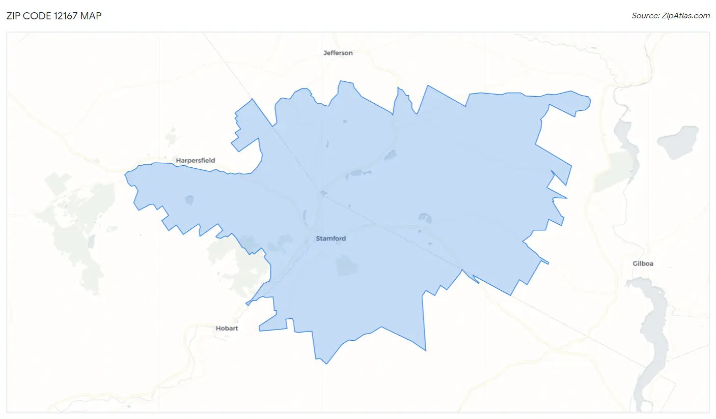 Zip Code 12167 Map