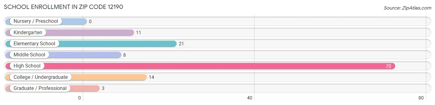 School Enrollment in Zip Code 12190