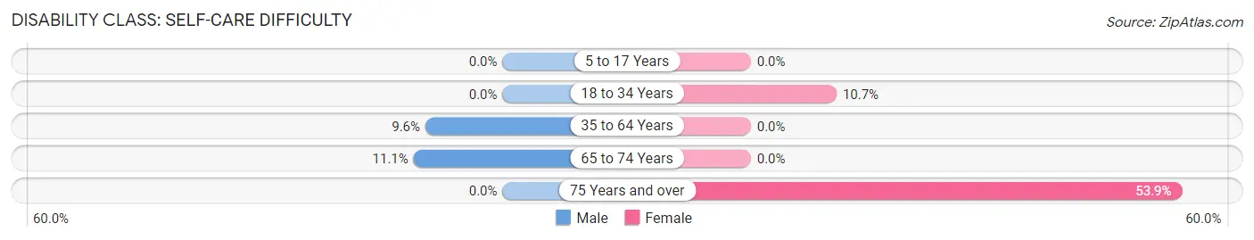 Disability in Zip Code 12190: <span>Self-Care Difficulty</span>