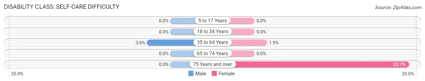 Disability in Zip Code 12207: <span>Self-Care Difficulty</span>