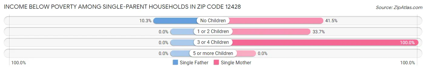Income Below Poverty Among Single-Parent Households in Zip Code 12428