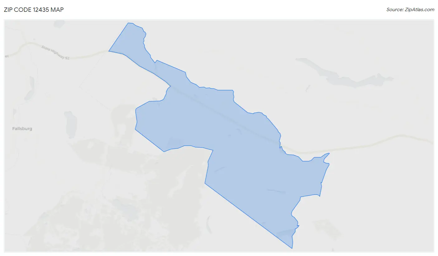 Zip Code 12435 Map