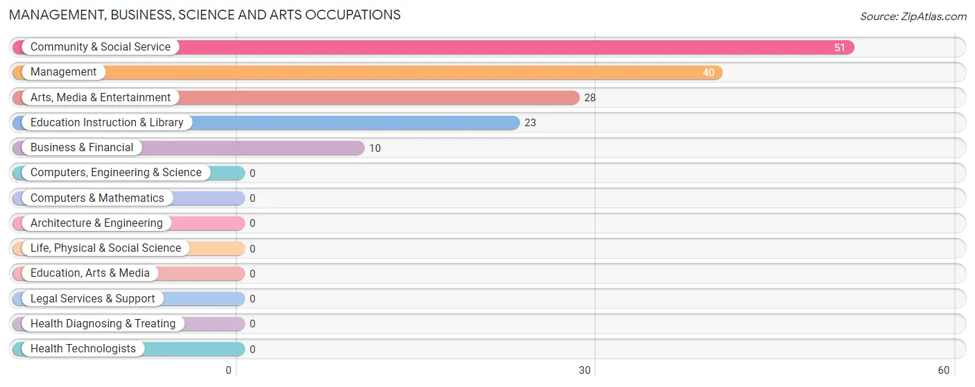 Management, Business, Science and Arts Occupations in Zip Code 12450