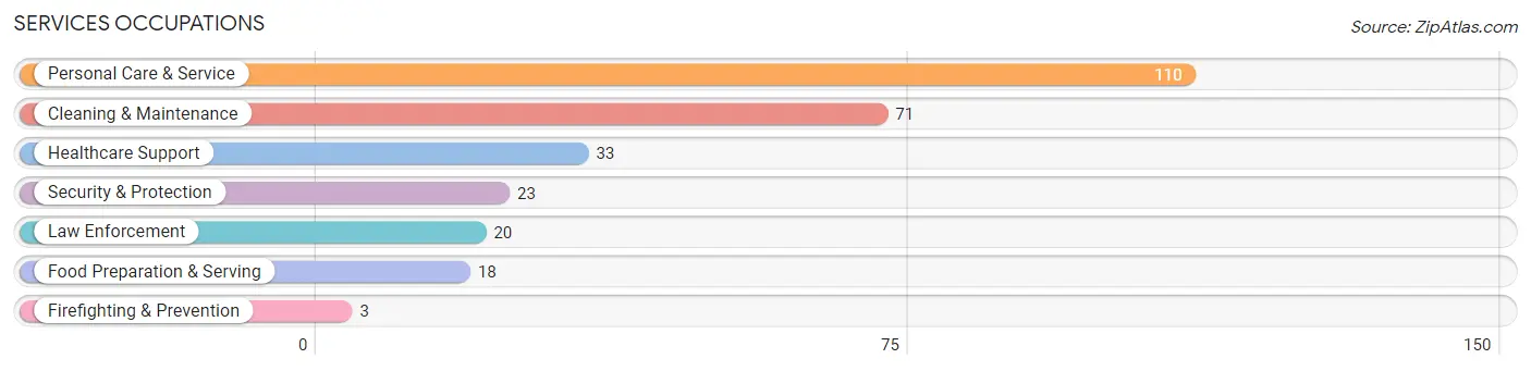 Services Occupations in Zip Code 12458