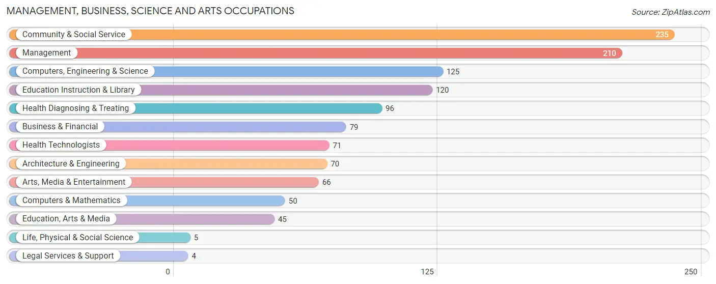 Management, Business, Science and Arts Occupations in Zip Code 12526