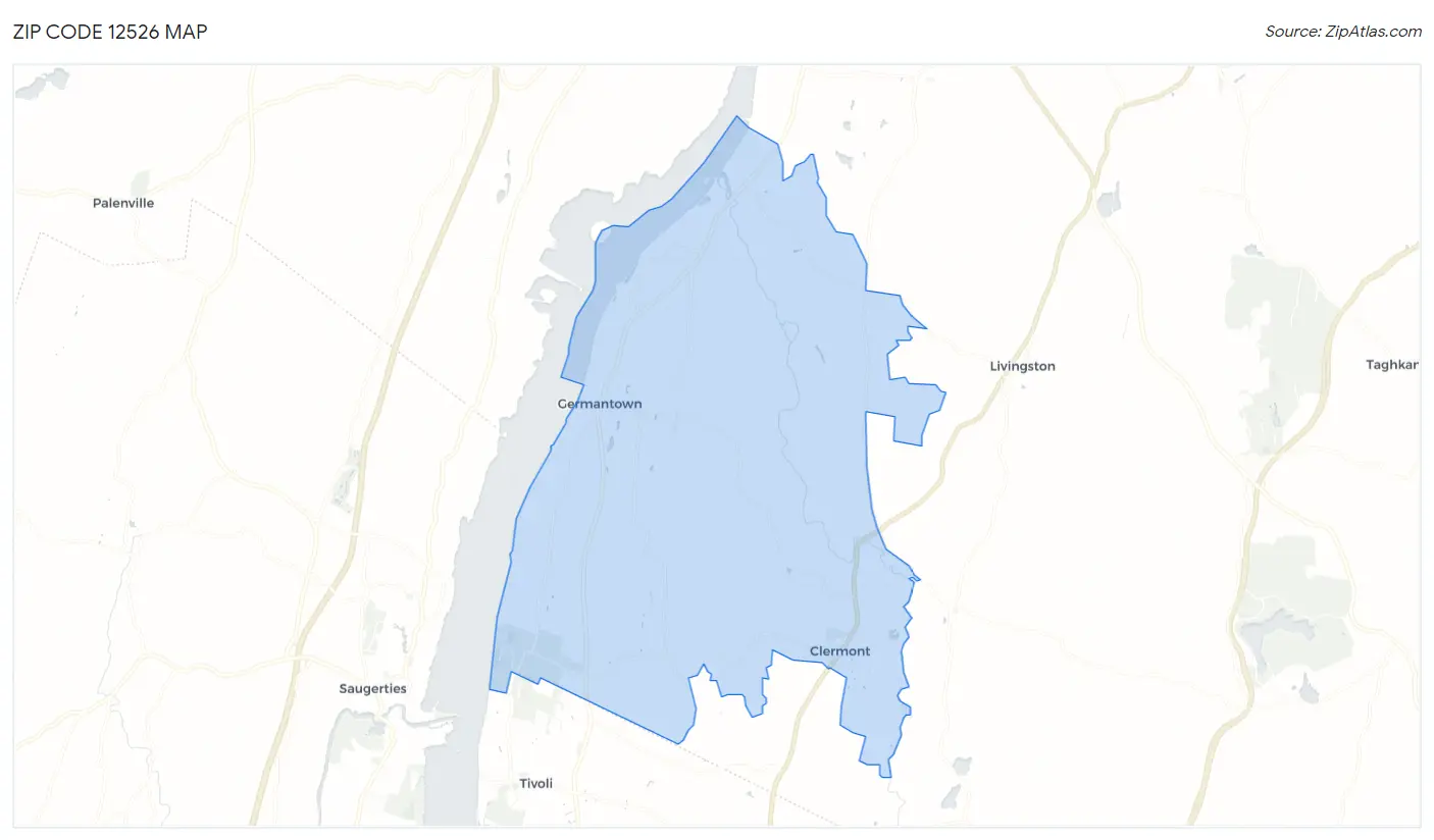 Zip Code 12526 Map