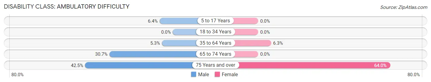 Disability in Zip Code 12531: <span>Ambulatory Difficulty</span>