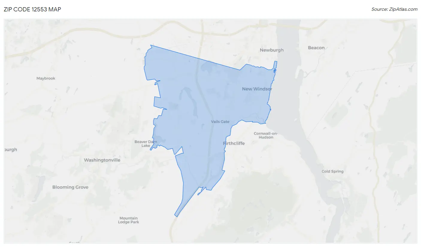 Zip Code 12553 Map