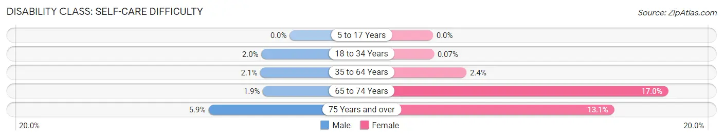 Disability in Zip Code 12553: <span>Self-Care Difficulty</span>