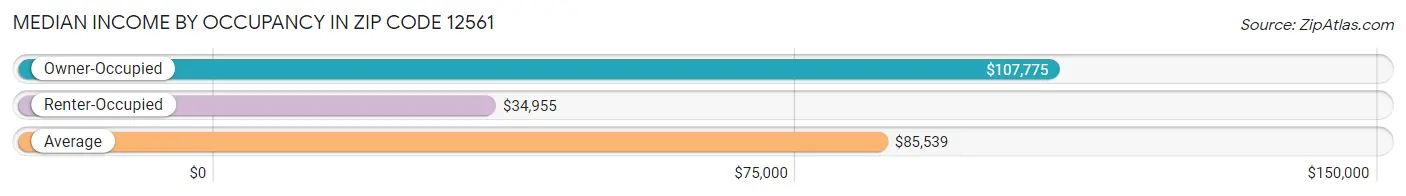 Median Income by Occupancy in Zip Code 12561