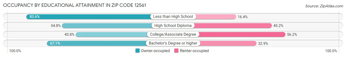 Occupancy by Educational Attainment in Zip Code 12561