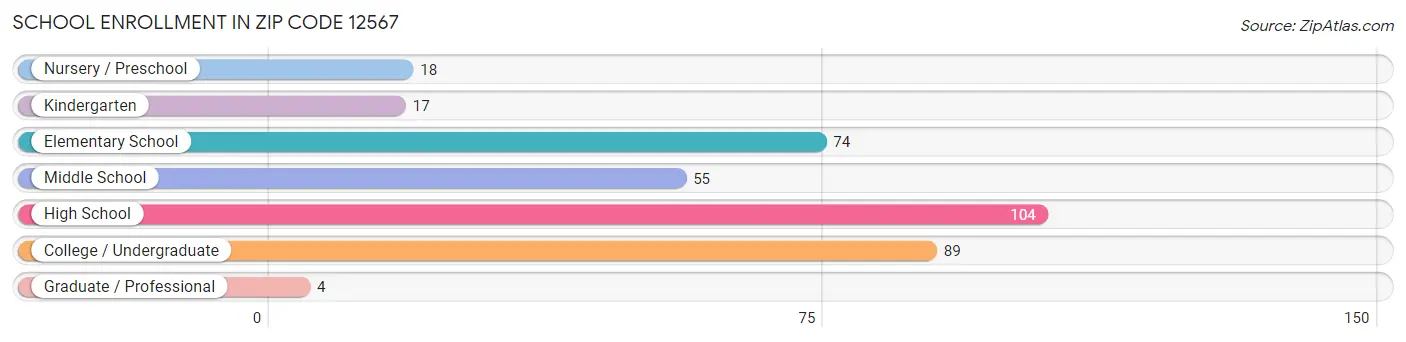 School Enrollment in Zip Code 12567