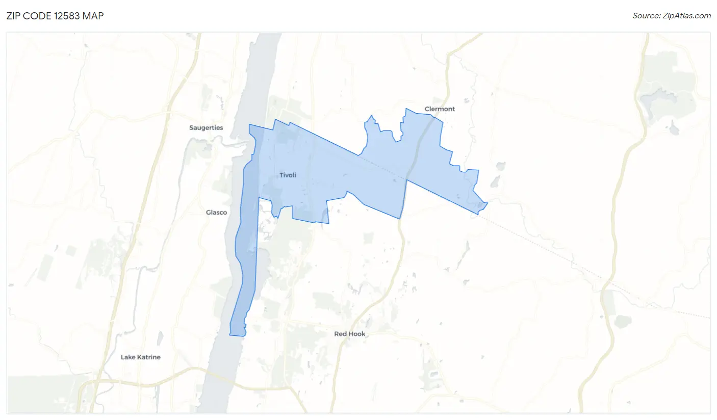 Zip Code 12583 Map