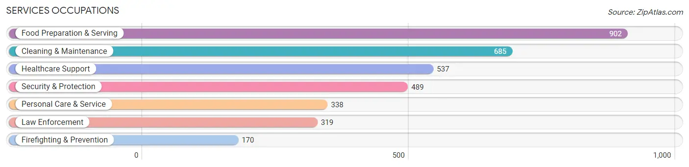 Services Occupations in Zip Code 12603