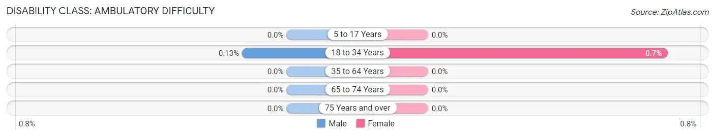 Disability in Zip Code 12604: <span>Ambulatory Difficulty</span>