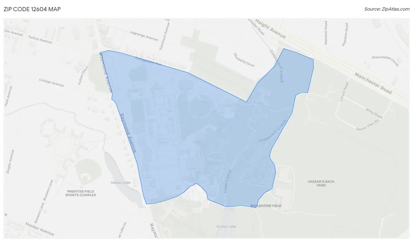 Zip Code 12604 Map