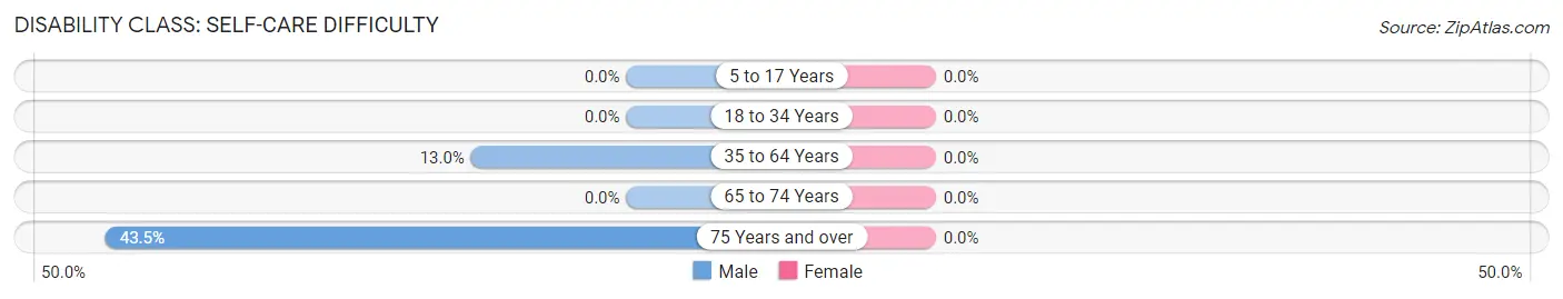 Disability in Zip Code 12734: <span>Self-Care Difficulty</span>