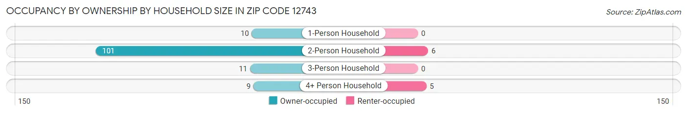 Occupancy by Ownership by Household Size in Zip Code 12743