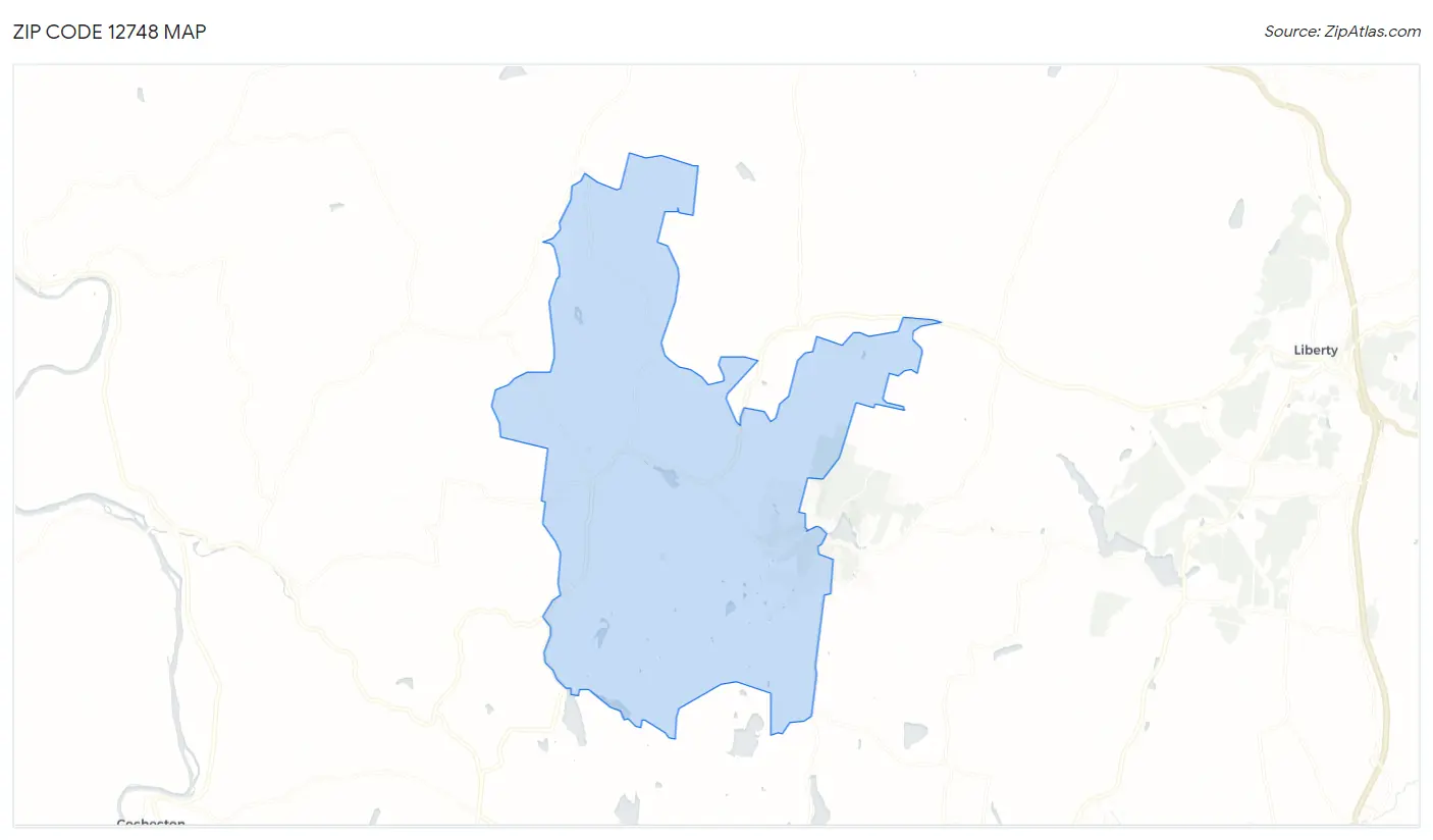 Zip Code 12748 Map