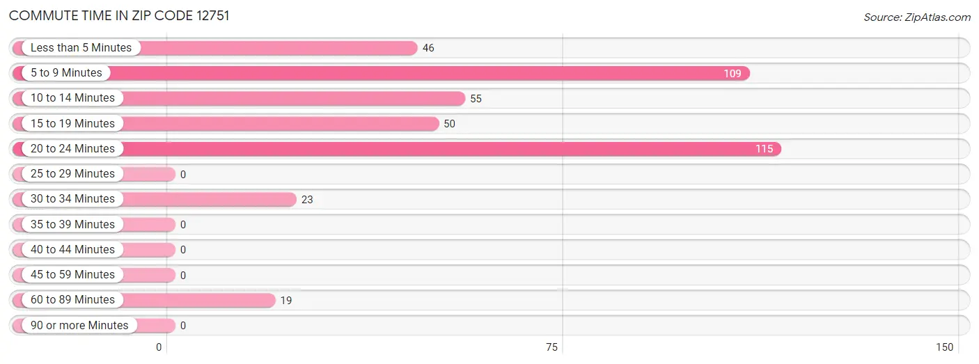 Commute Time in Zip Code 12751