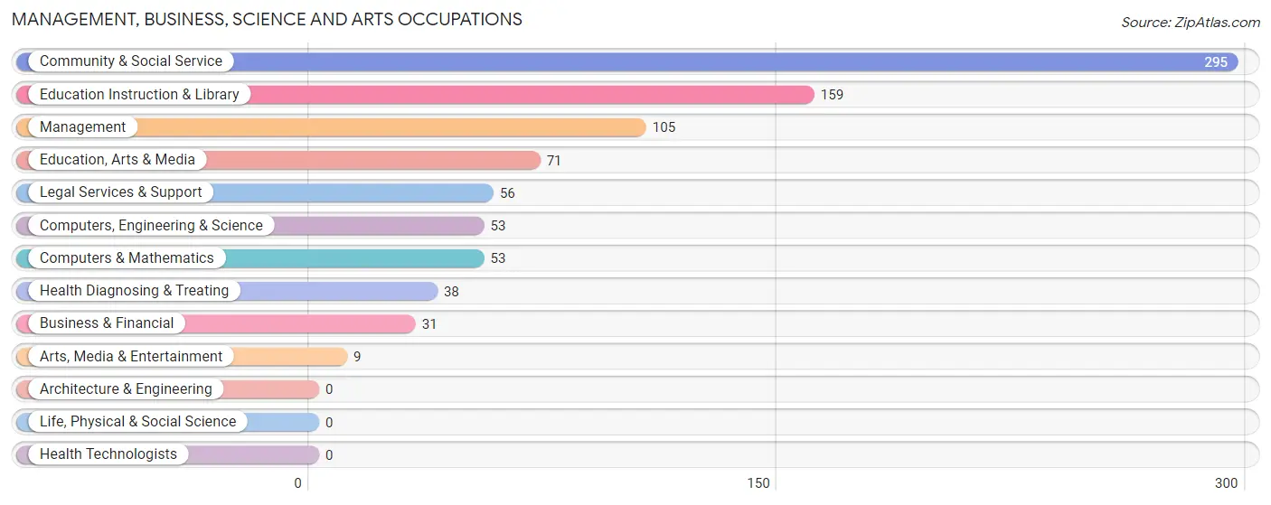 Management, Business, Science and Arts Occupations in Zip Code 12789