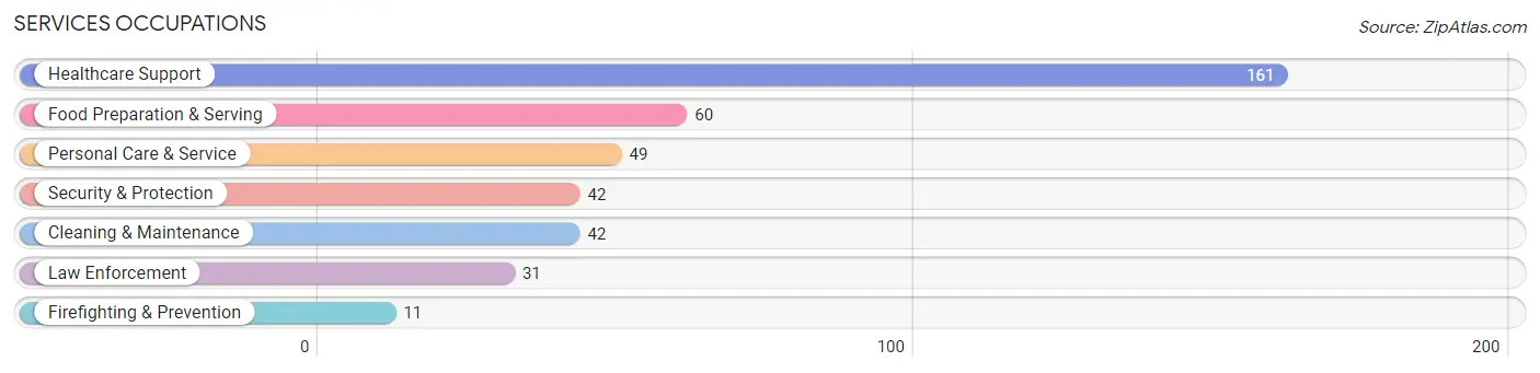 Services Occupations in Zip Code 12865