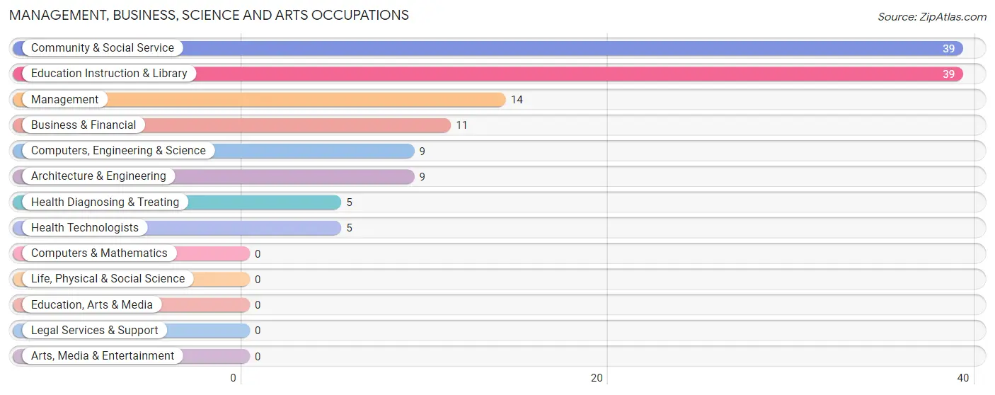 Management, Business, Science and Arts Occupations in Zip Code 12886