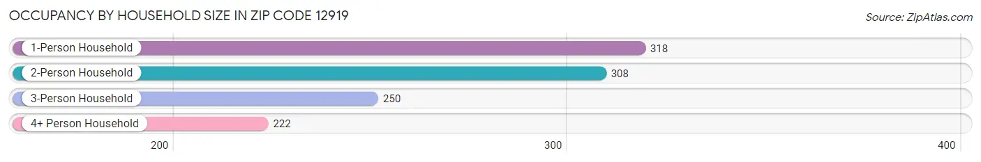 Occupancy by Household Size in Zip Code 12919