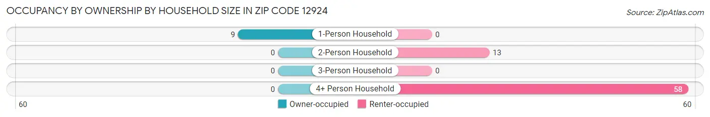 Occupancy by Ownership by Household Size in Zip Code 12924