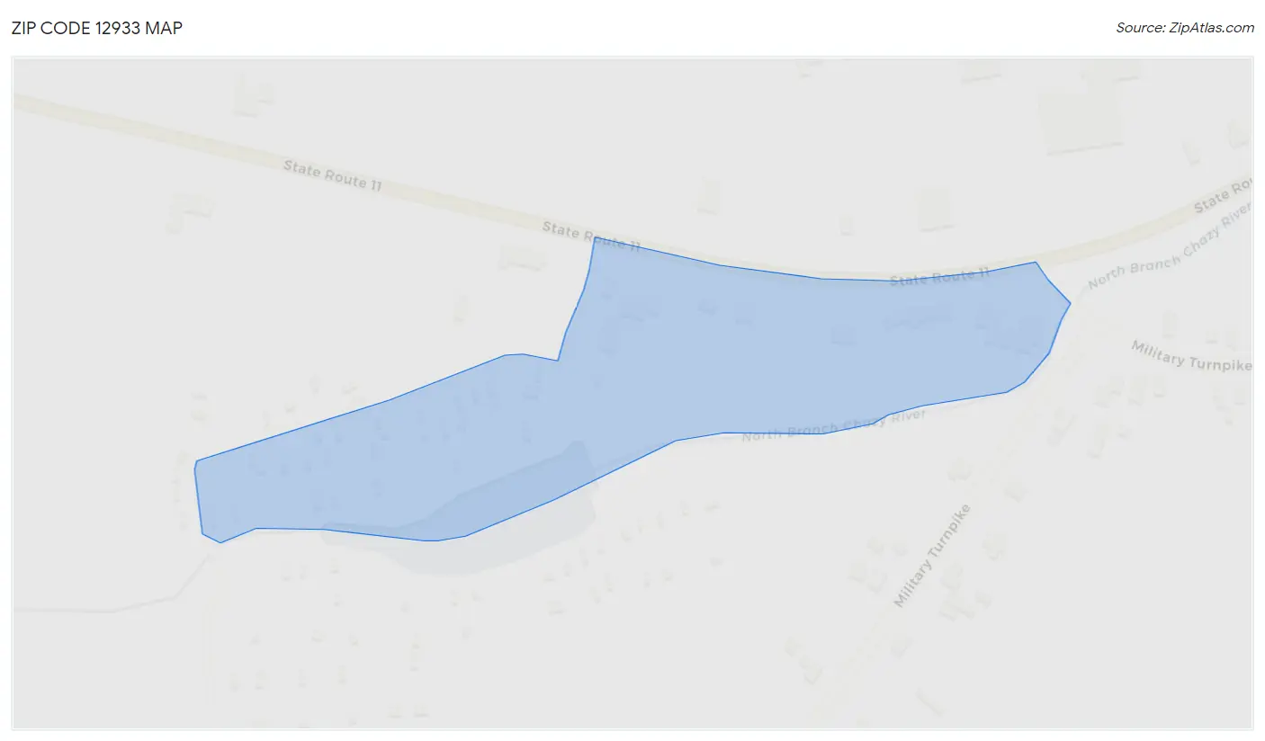 Zip Code 12933 Map