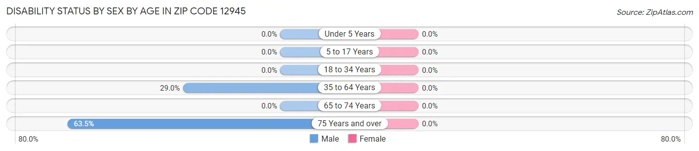 Disability Status by Sex by Age in Zip Code 12945