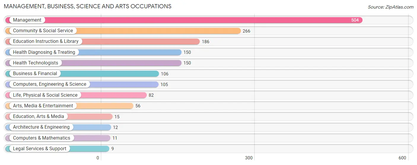 Management, Business, Science and Arts Occupations in Zip Code 12946