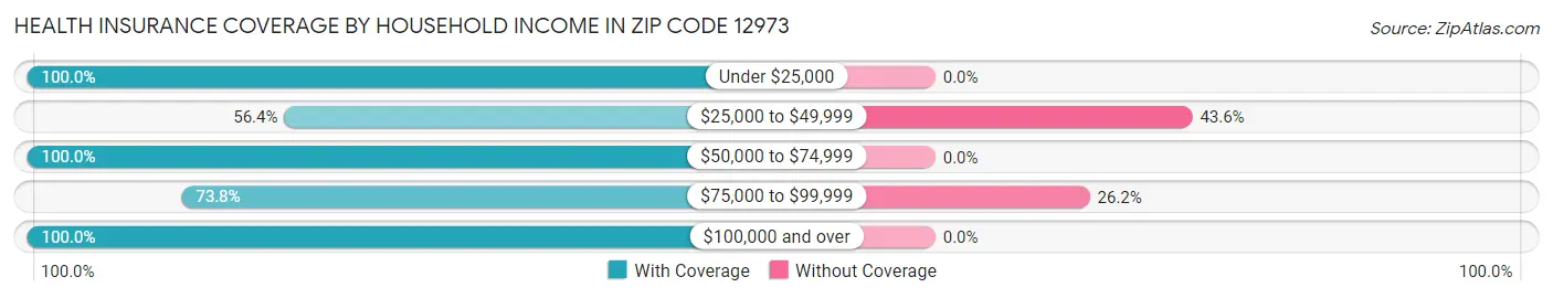 Health Insurance Coverage by Household Income in Zip Code 12973