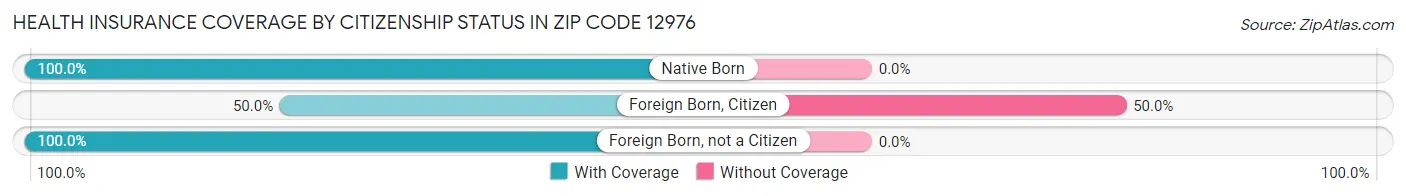 Health Insurance Coverage by Citizenship Status in Zip Code 12976
