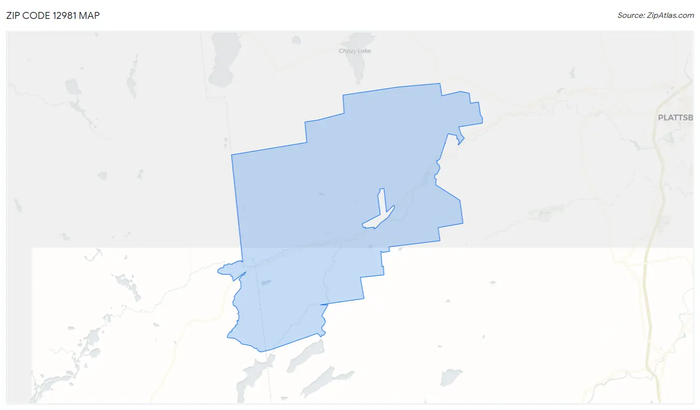 Zip Code 12981 Map