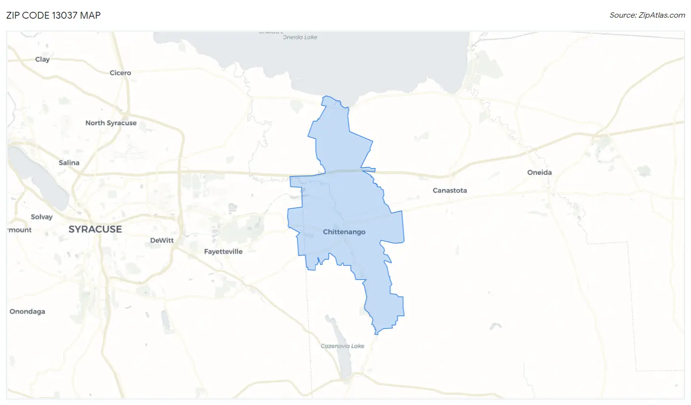 Zip Code 13037 Map