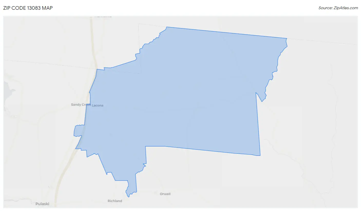 Zip Code 13083 Map