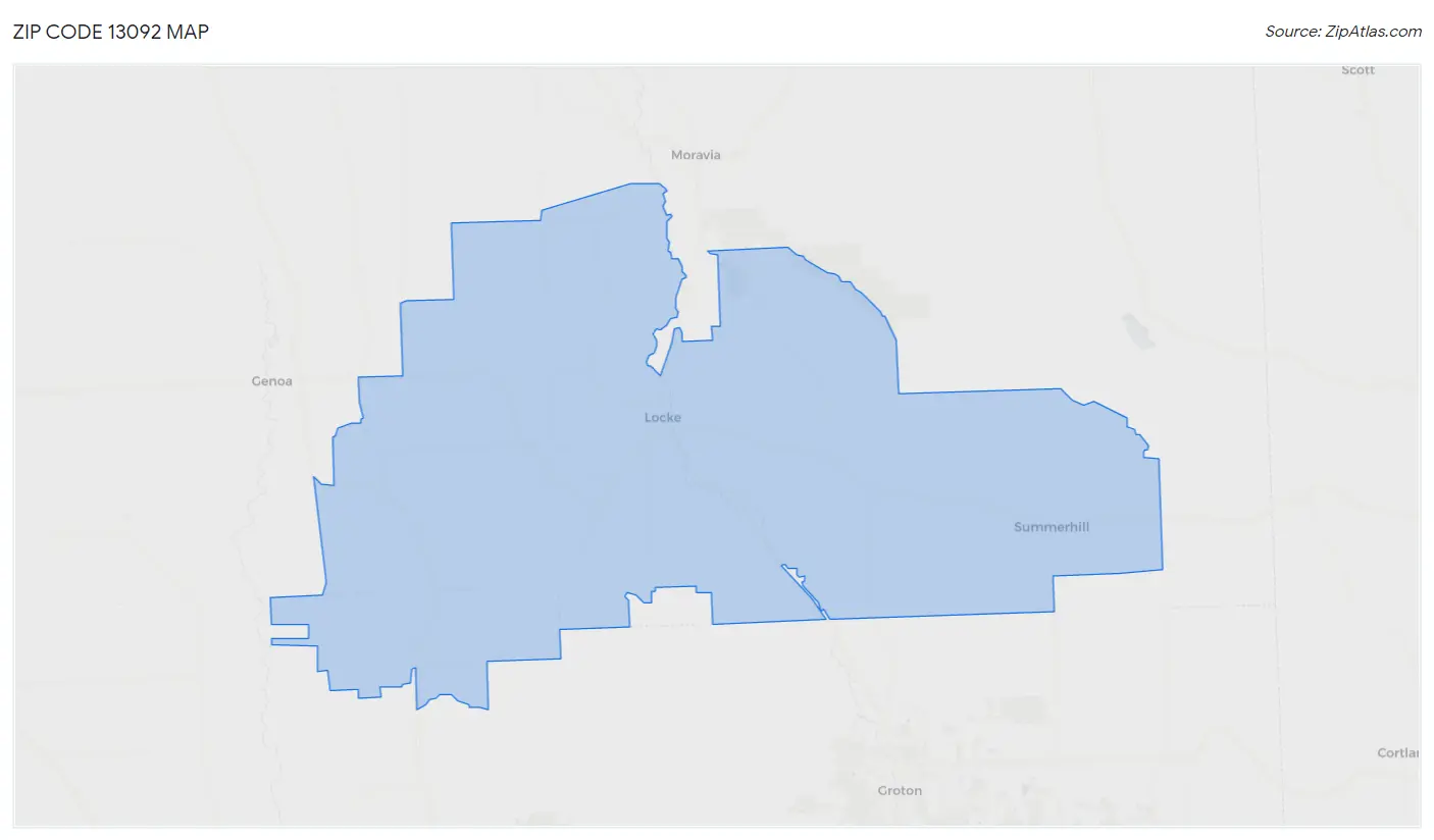 Zip Code 13092 Map