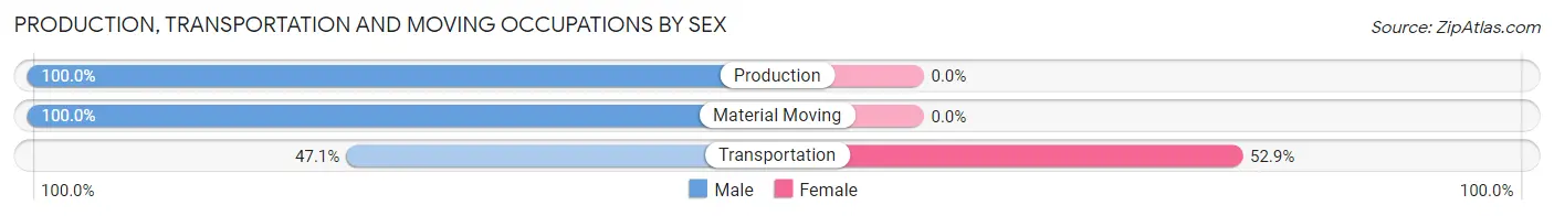Production, Transportation and Moving Occupations by Sex in Zip Code 13115