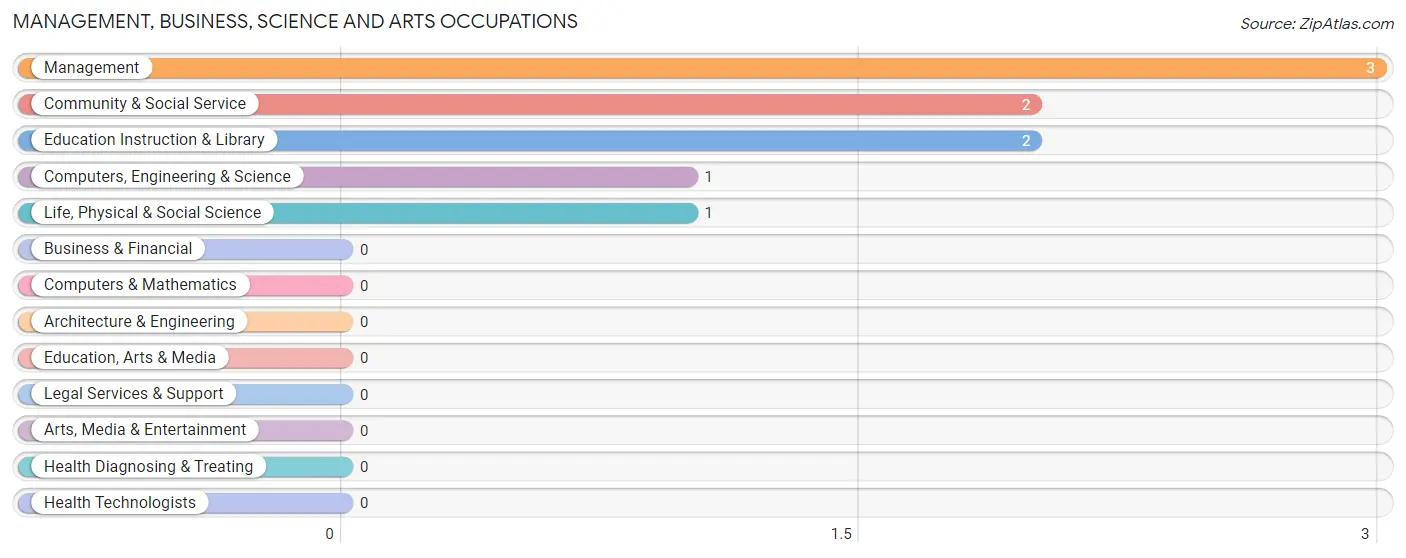 Management, Business, Science and Arts Occupations in Zip Code 13124